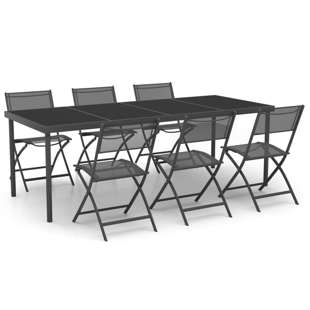 7 Piece Outdoor Dining Set Steel 3073520