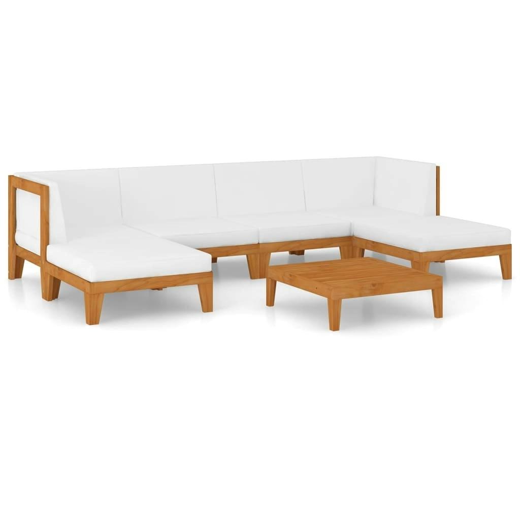 7 Piece Garden Lounge Set with Cushions Solid Acacia Wood 3058134