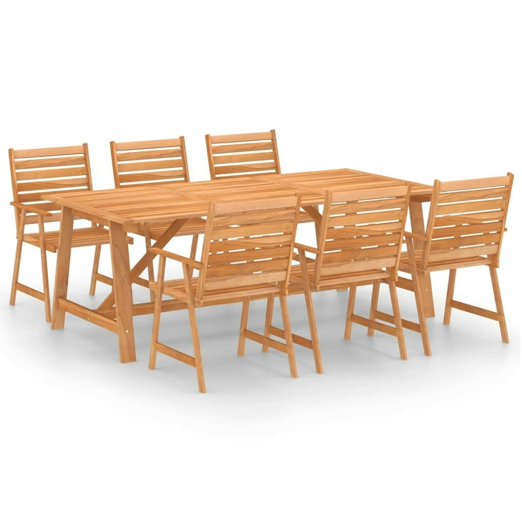 7 Piece Garden Dining Set Solid Acacia Wood 3057846