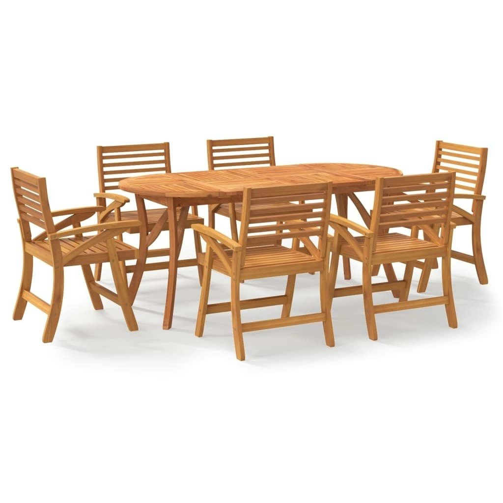 7 Piece Garden Dining Set Solid Wood Acacia 3155464