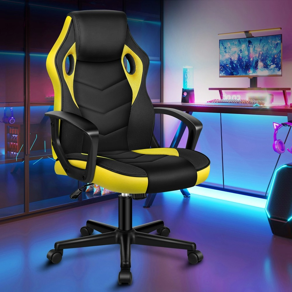 Alfordson Gaming Chair Office Executive Yellow