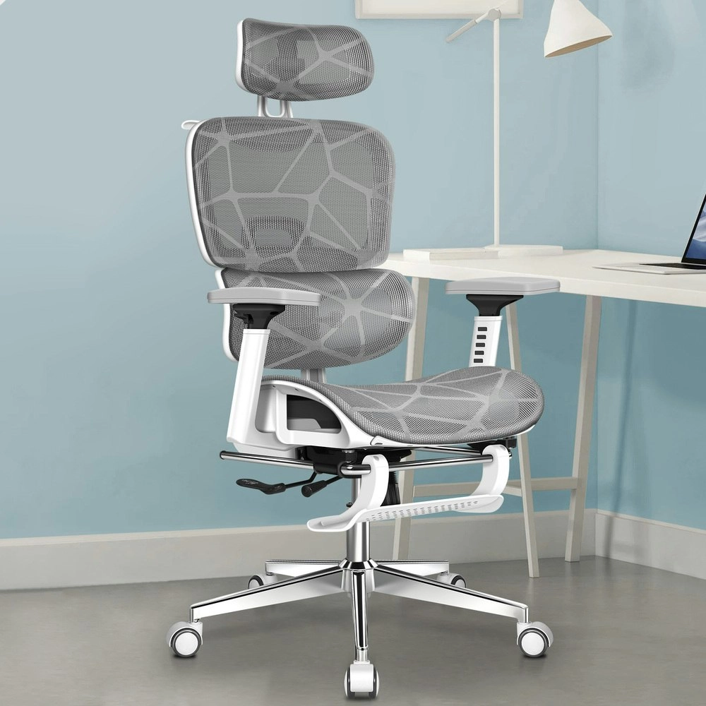 Alfordson Ergonomic Office Chair Executive Grey White