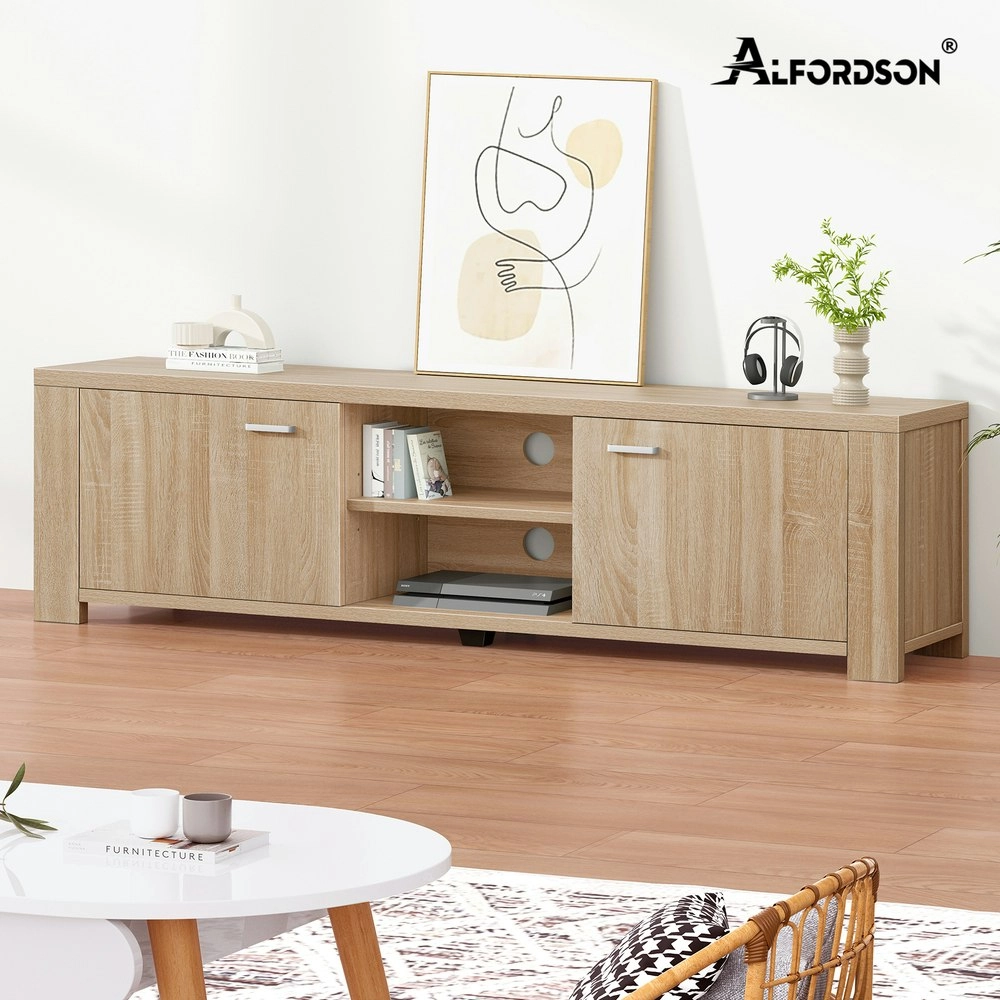 Alfordson Entertainment Unit TV Cabinet Stand 160cm Wood