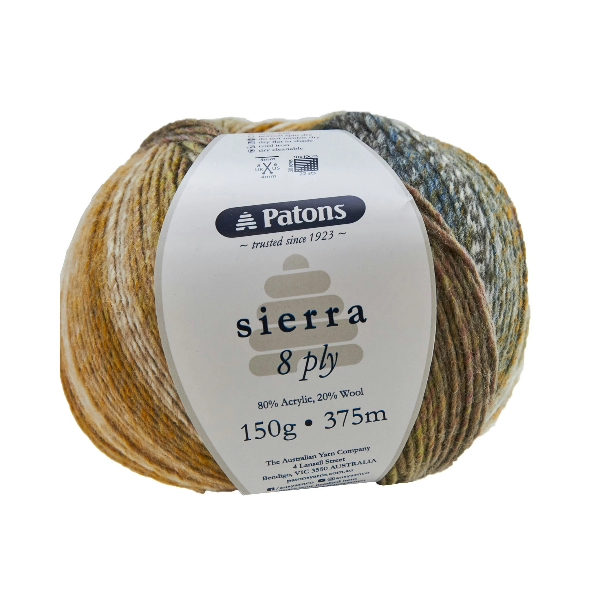 Sierra Crochet & Knitting Yarn 8 Ply, 150g Acrylic Wool Yarn Blend Yarn