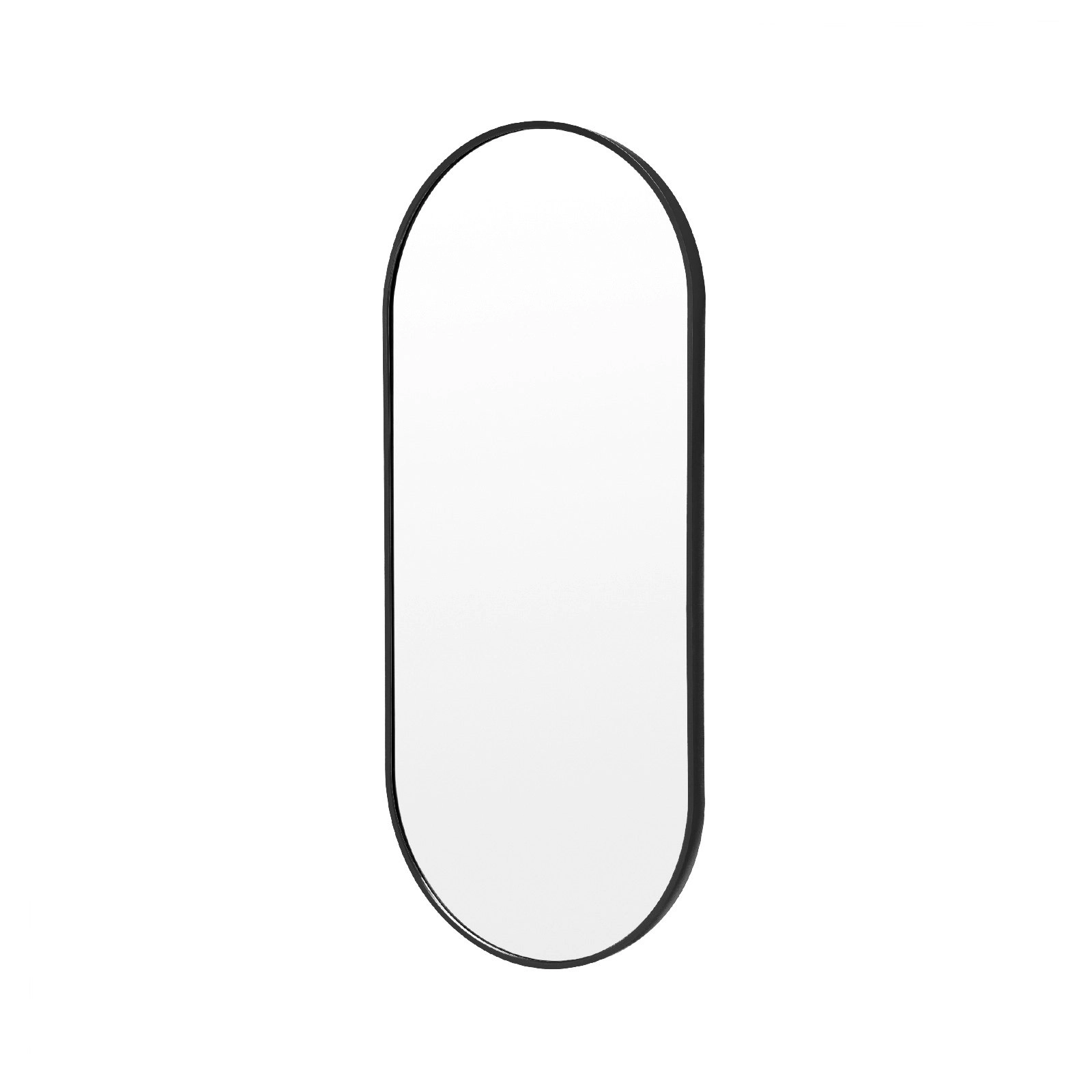 45 x 100cm Wall Mirror Oval Bathroom - BLACK