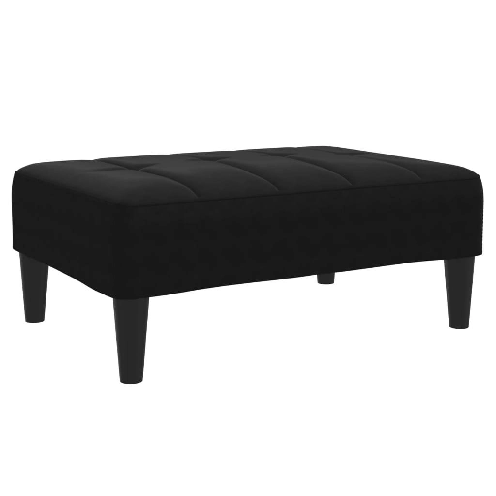 Footstool Black 77x55x31 cm Velvet 4007387