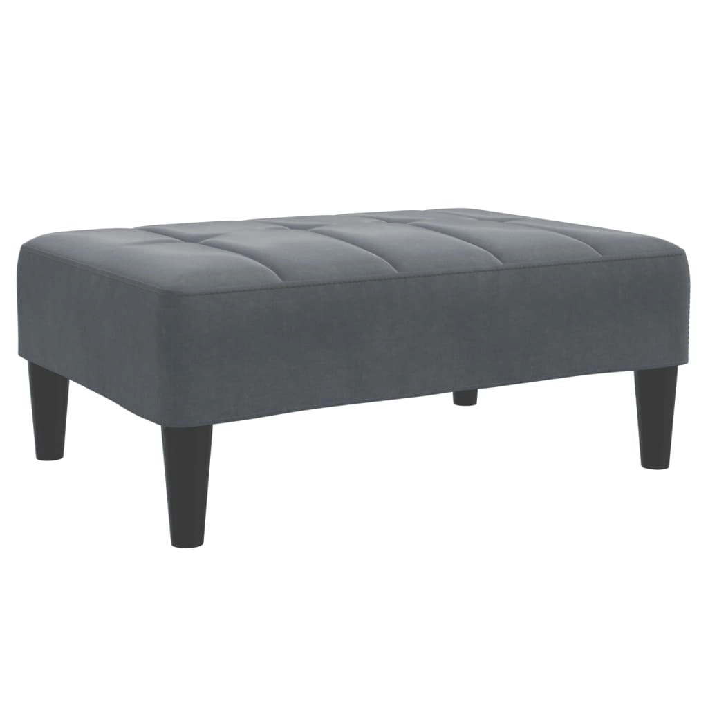 Footstool Dark Grey 77x55x31 cm Velvet 4007385