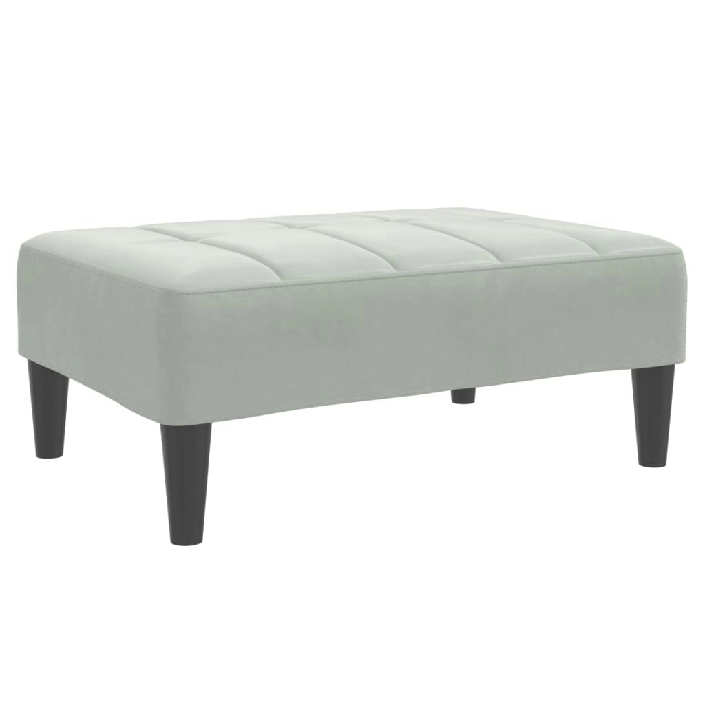 Footstool Light Grey 77x55x31 cm Velvet 4007384