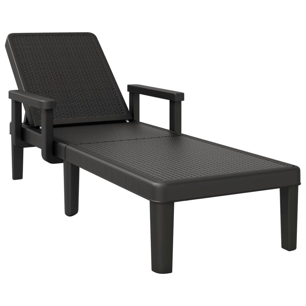 Sun Lounger Black 159x68x83.5 cm Polypropylene 4008102