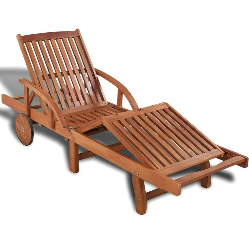 Sun Lounger Solid Acacia Wood 41446