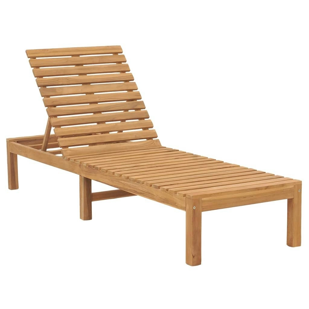 Sun Lounger Solid Wood Teak 316171