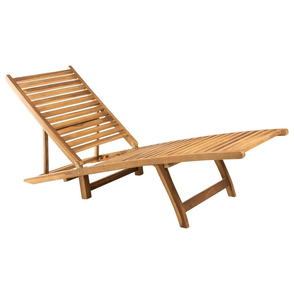 Sun Lounger Solid Teak Wood 316151