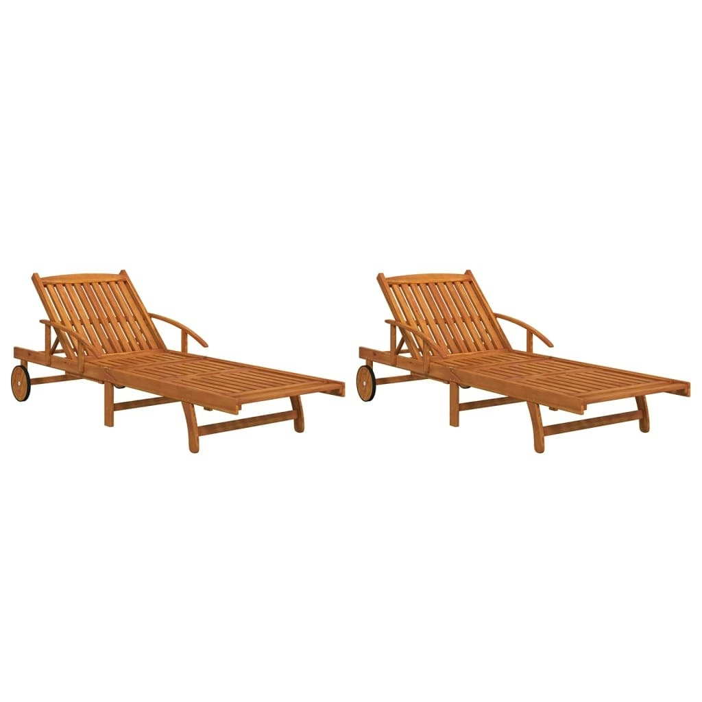 Sun Loungers 2 pcs Solid Wood Acacia 3104967