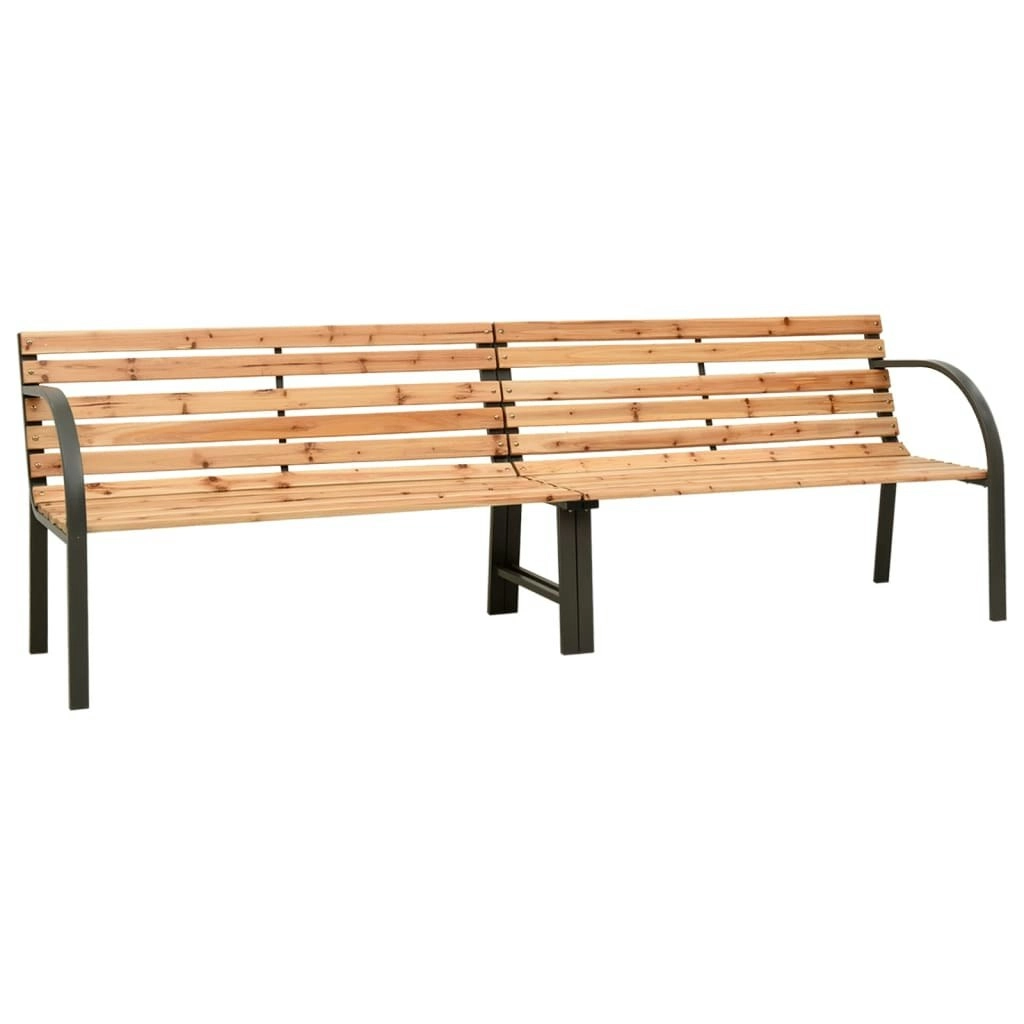 Twin Garden Bench 241 cm Solid Wood Chinese Fir 317123