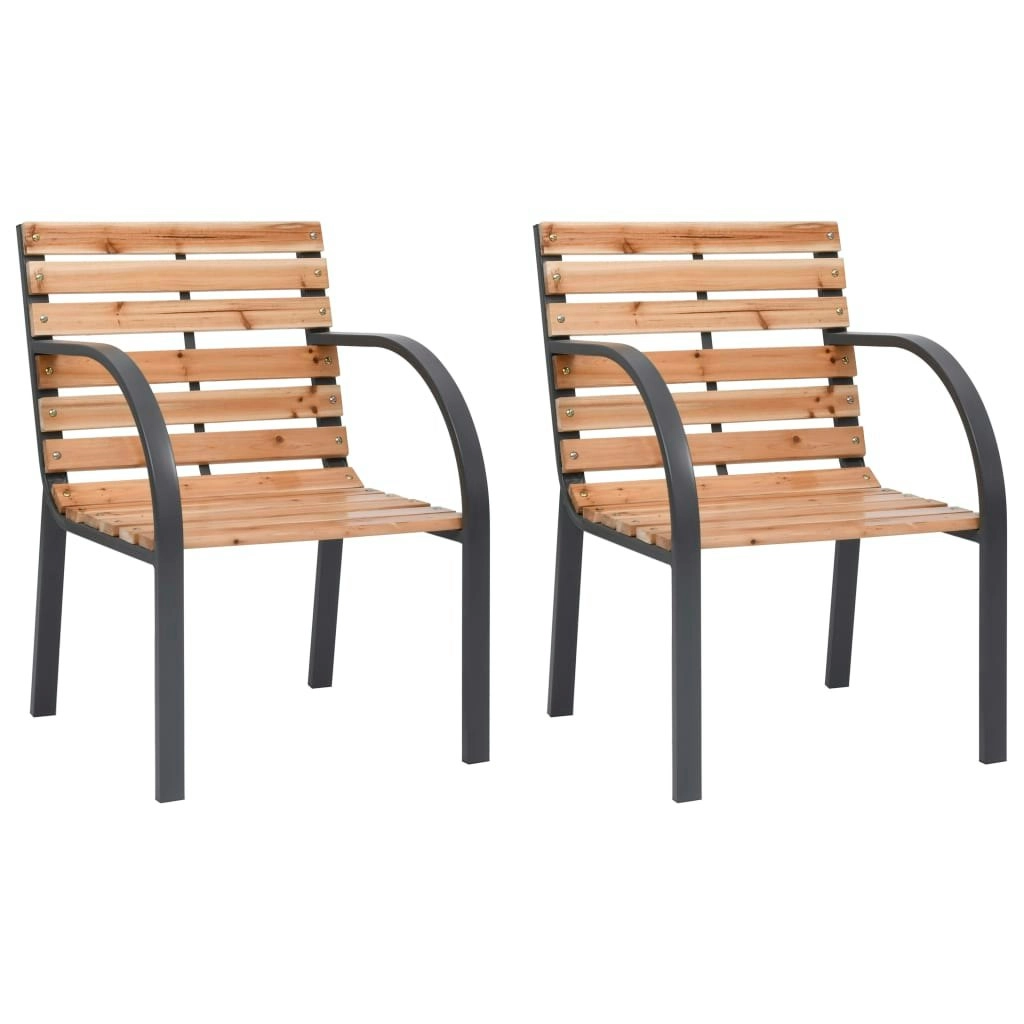 Garden Chairs 2 pcs Solid Wood Fir 319576