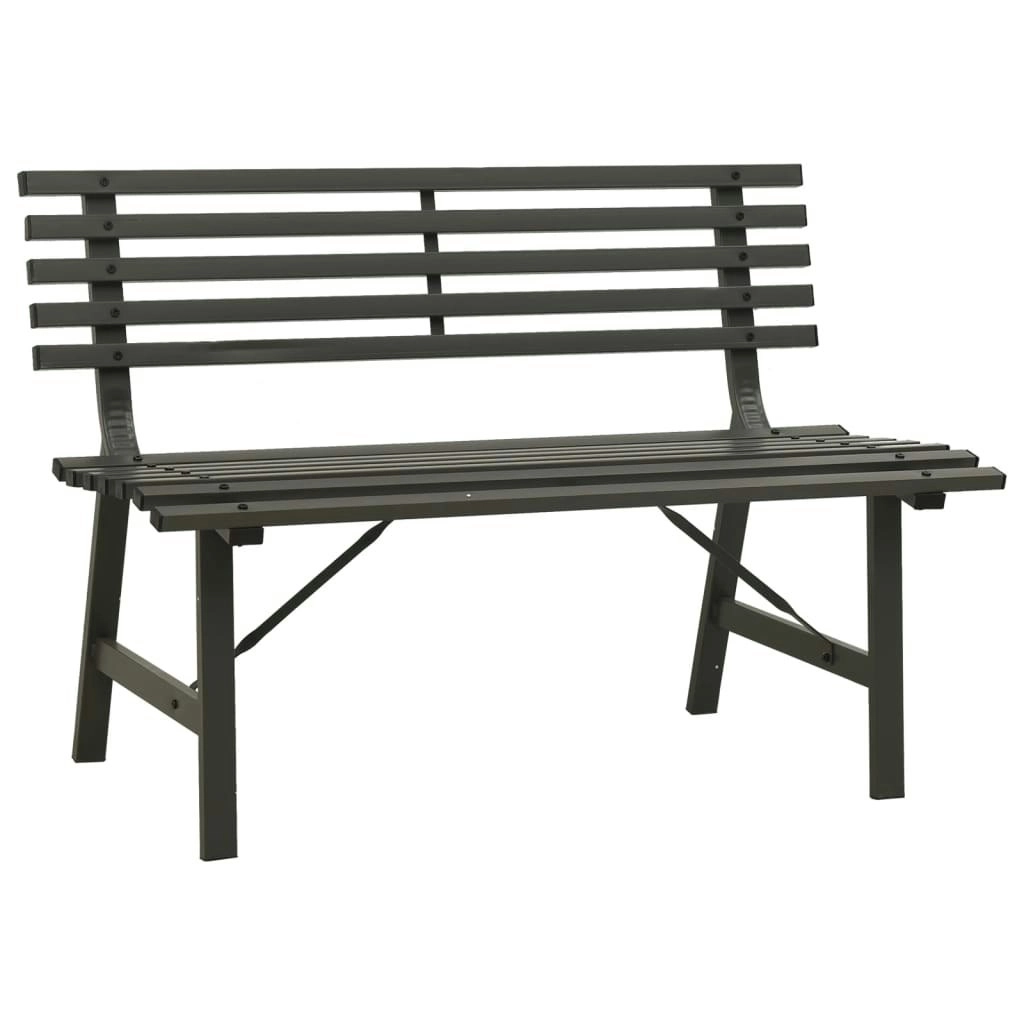 Garden Bench 110 cm Steel Black 317135