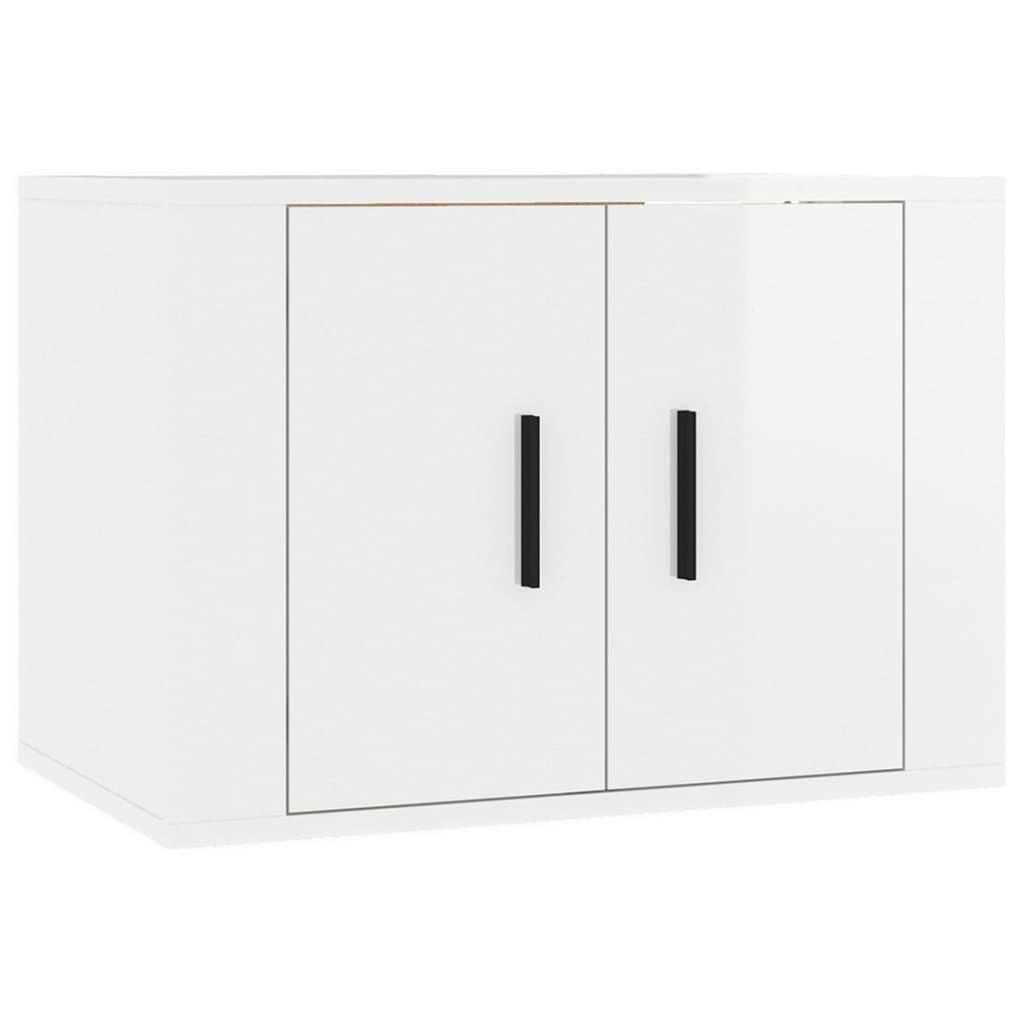 Wall Mounted TV Cabinet High Gloss White 57x34.5x40 cm 816618