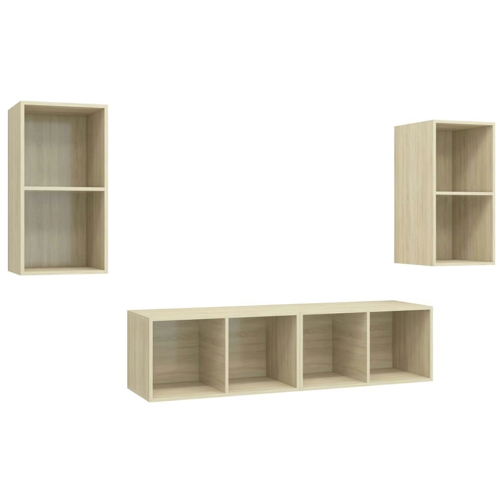 Wall-mounted TV Cabinets 4 pcs Sonoma Oak Engineered Wood 3079874