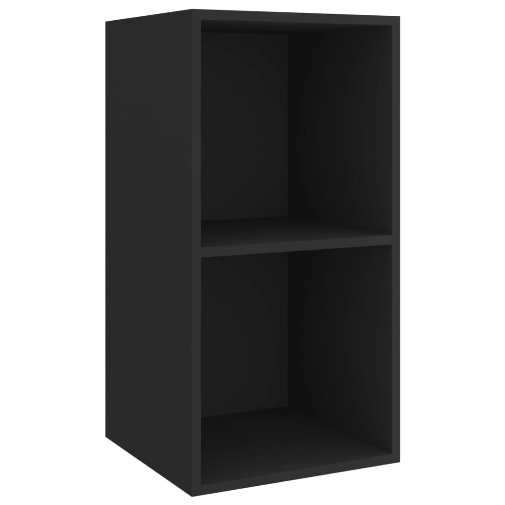 Wall-mounted TV Cabinet Black 37x37x72 cm Engineered Wood 805472