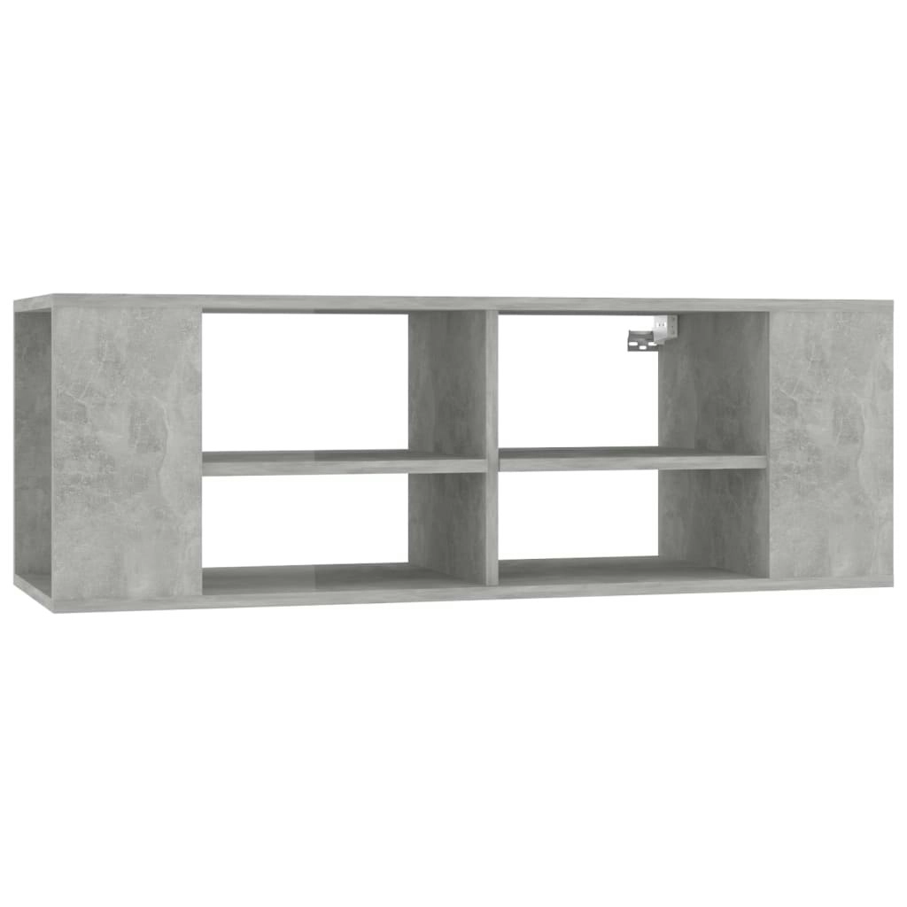 Wall-Mounted TV Cabinet Concrete Grey 102x35x35 cm Engineered Wood 806242