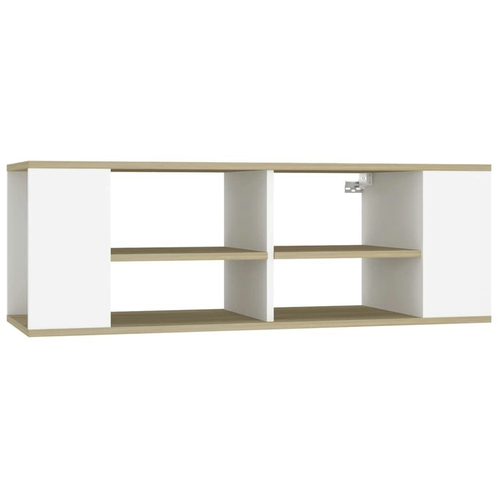 Wall-Mounted TV Cabinet White&Sonoma Oak 102x35x35cm Engineered Wood 806243