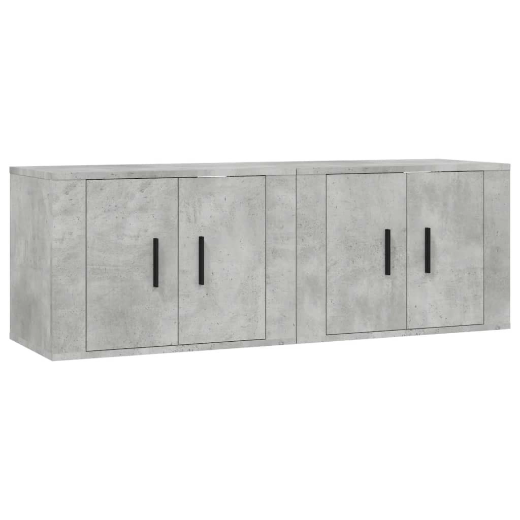 Wall-mounted TV Cabinets 2 pcs Concrete Grey 57x34.5x40 cm 3188338