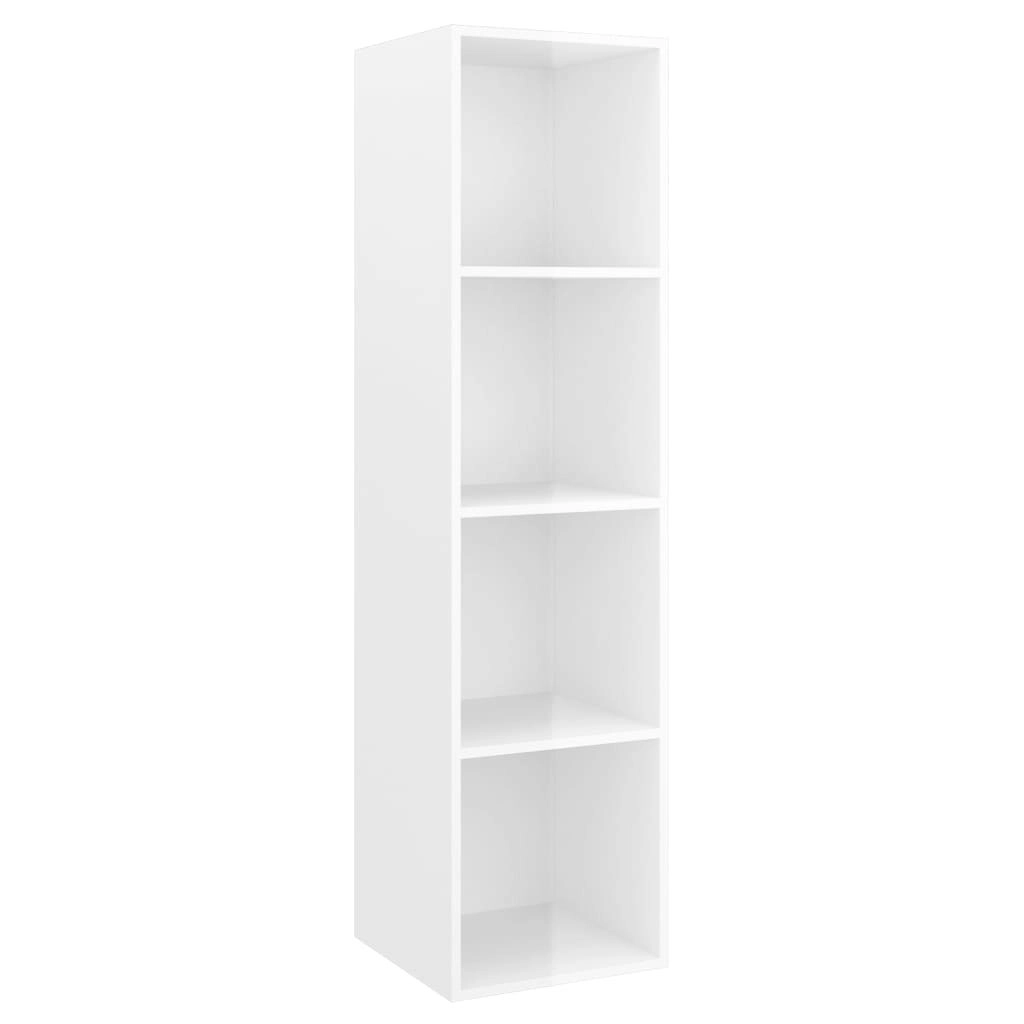 Wall-mounted TV Cabinet High Gloss White 37x37x142.5 cm Engineered Wood 805495