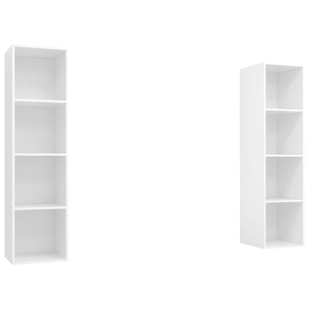 Wall-mounted TV Cabinets 2 pcs White Engineered Wood 3079862