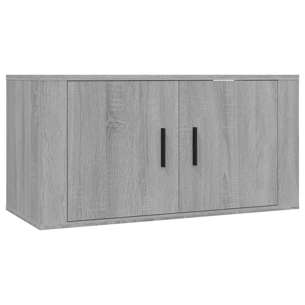 Wall Mounted TV Cabinet Grey Sonoma 80x34.5x40 cm 816630