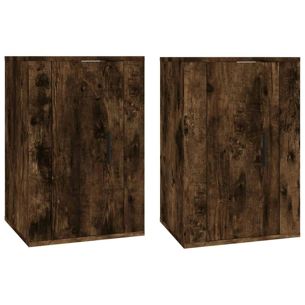 Wall Mounted TV Cabinets 2 pcs Smoked Oak 40x34.5x60 cm 816667