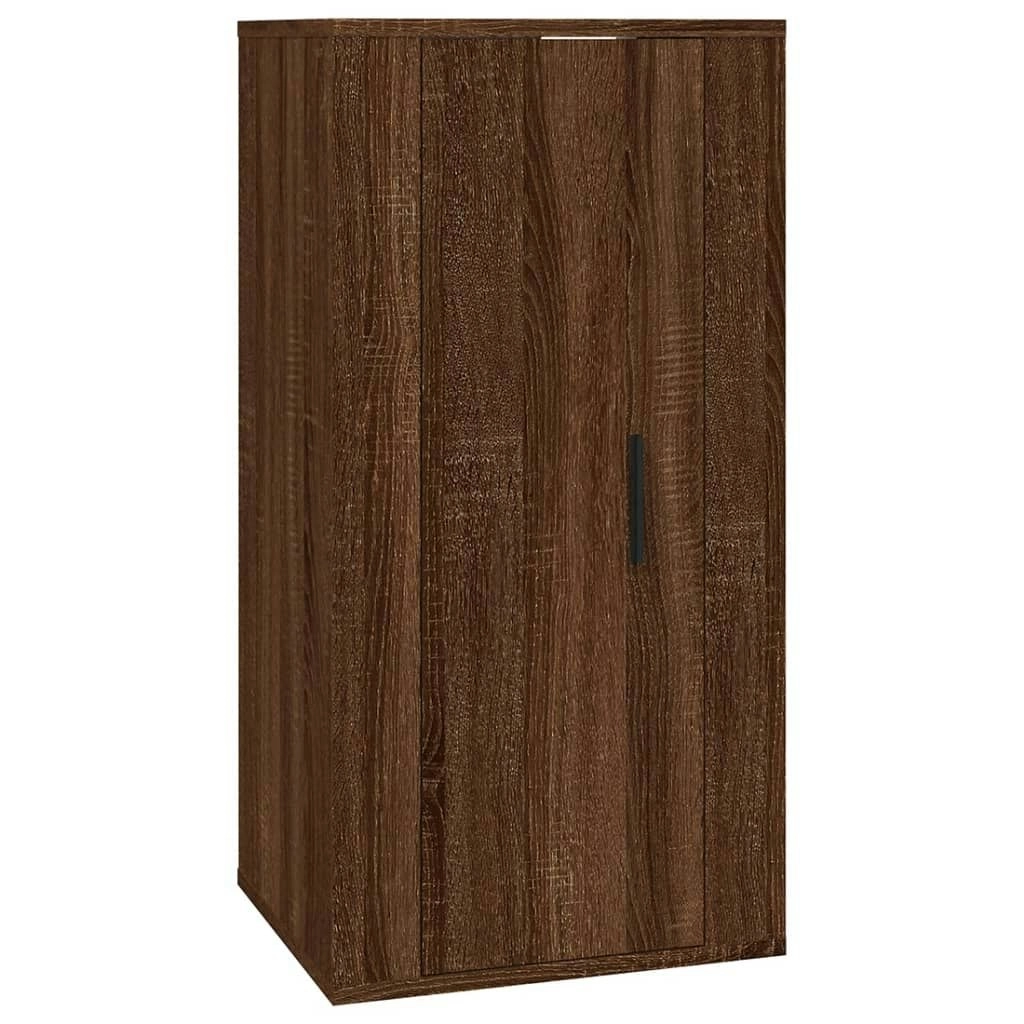 Wall Mounted TV Cabinet Brown Oak 40x34.5x80 cm 816679