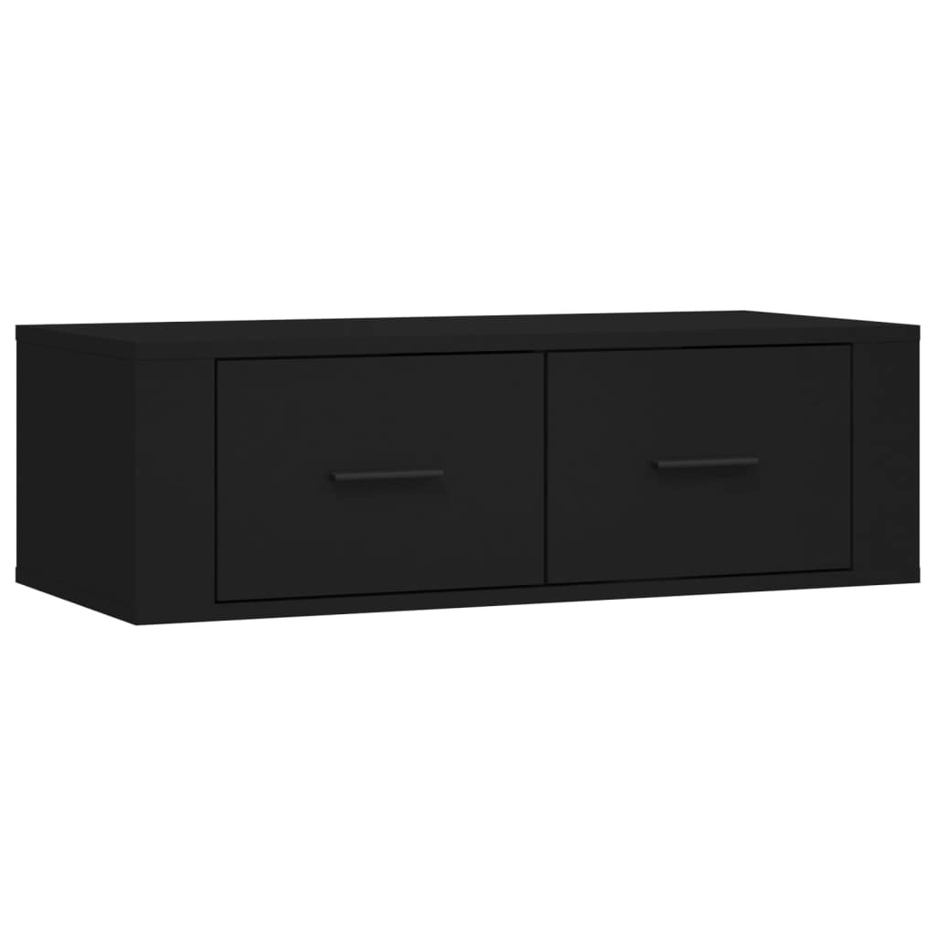 Hanging TV Cabinet Black 80x36x25 cm Engineered Wood 816833