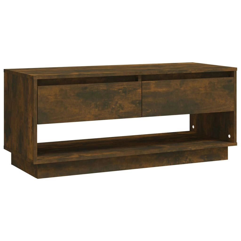 TV Cabinet Smoked Oak 102x41x44 cm Engineered Wood 812972