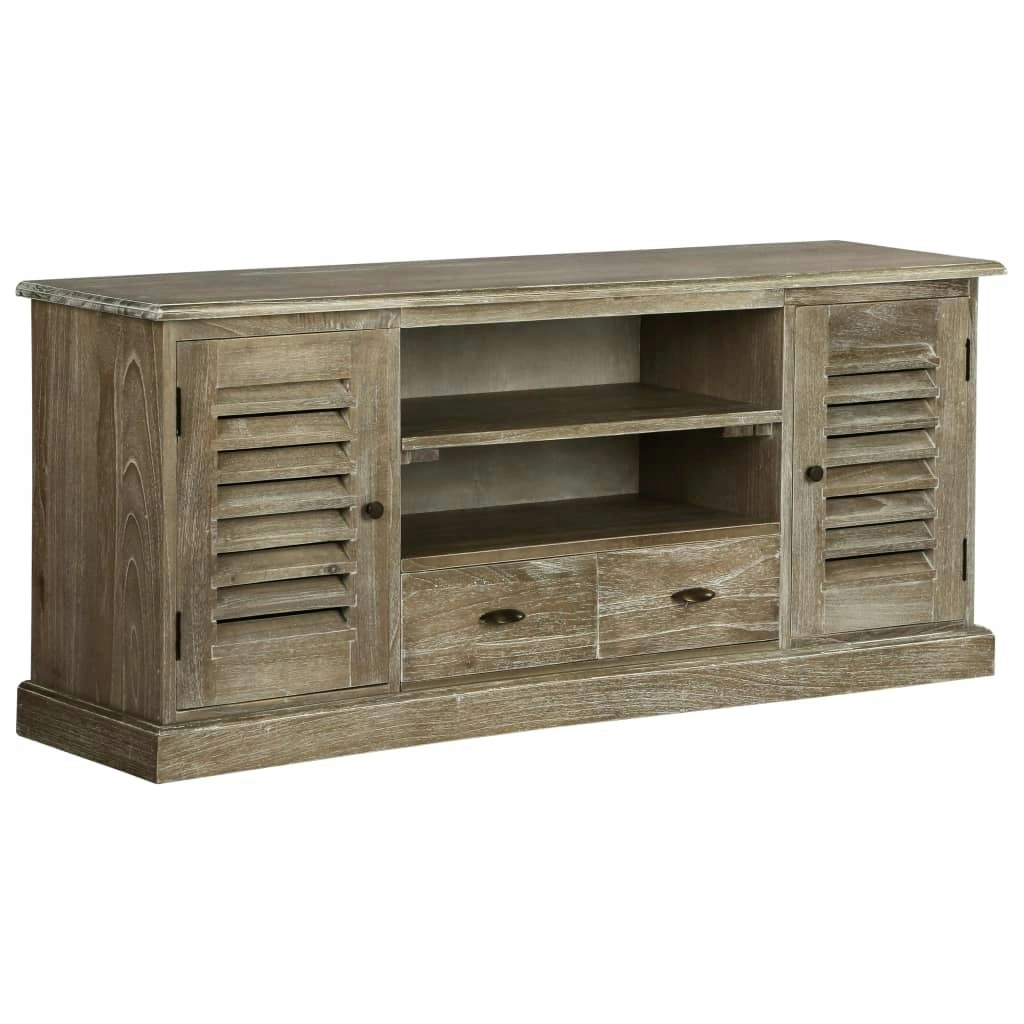 TV Cabinet Solid Mindi Wood 145x35x60 cm 245507