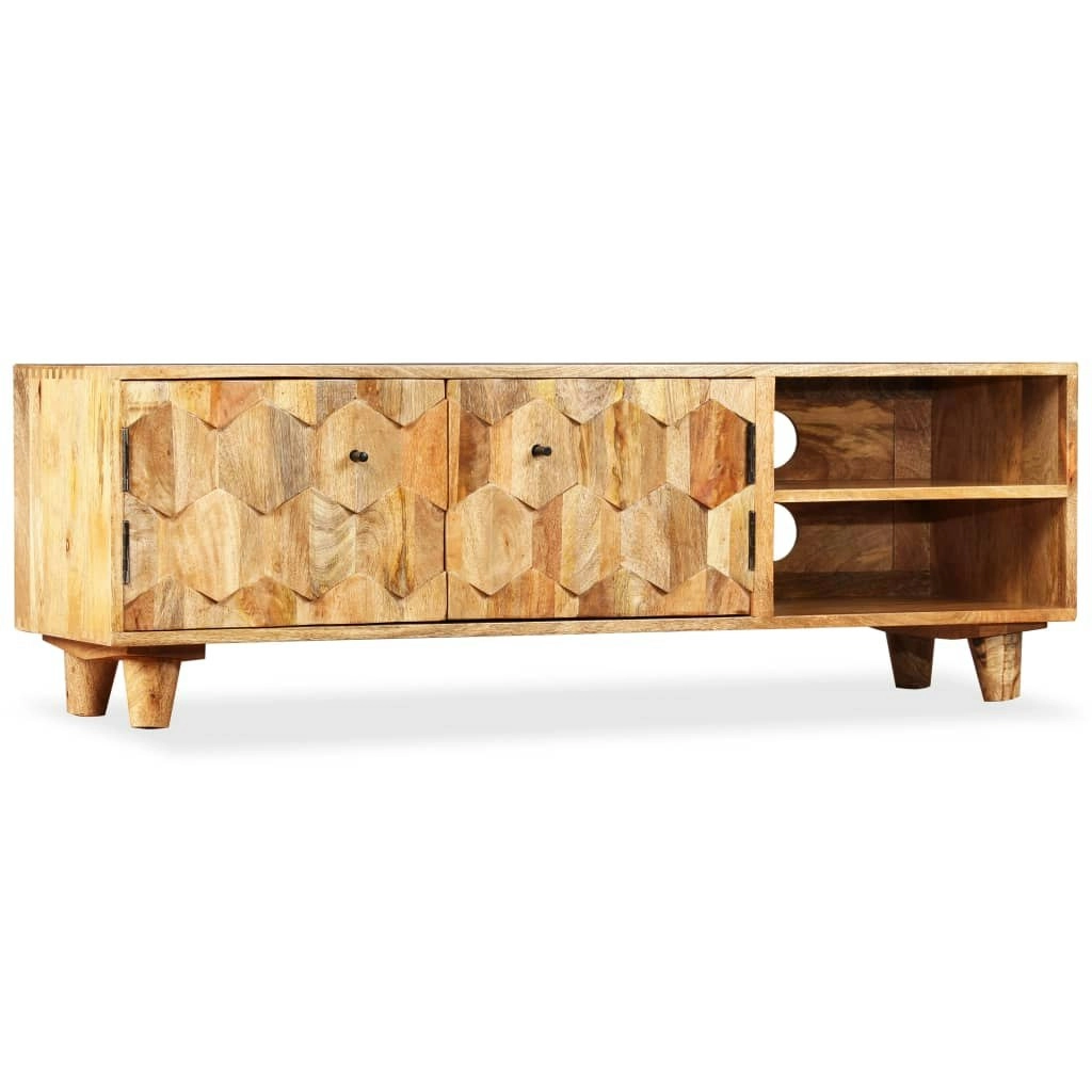 TV Cabinet Solid Mango Wood 118x35x40 cm 245136