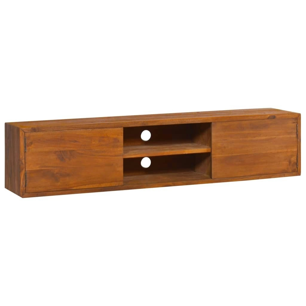 Wall-mounted TV Cabinet 135x30x30 cm Solid Teak Wood 289085