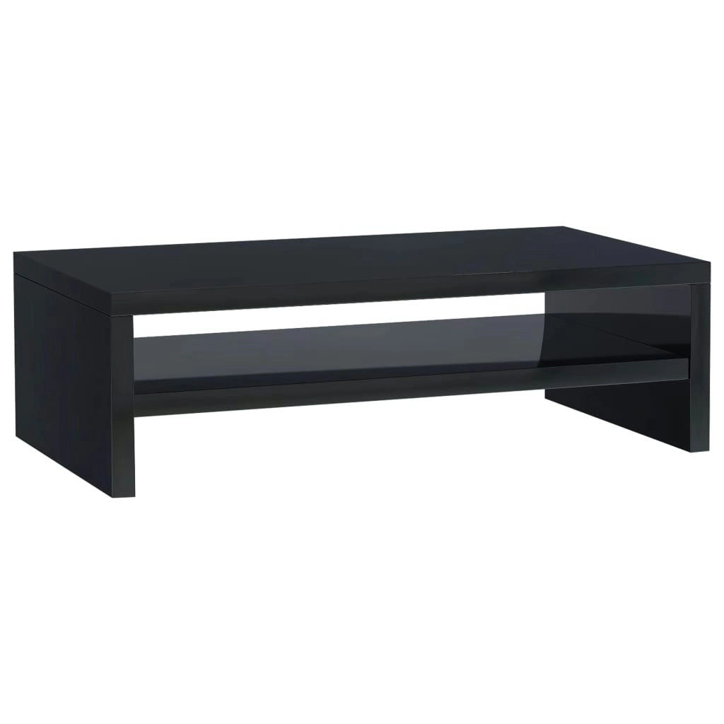 Monitor Stand High Gloss Black 42x24x13 cm Engineered Wood 800223