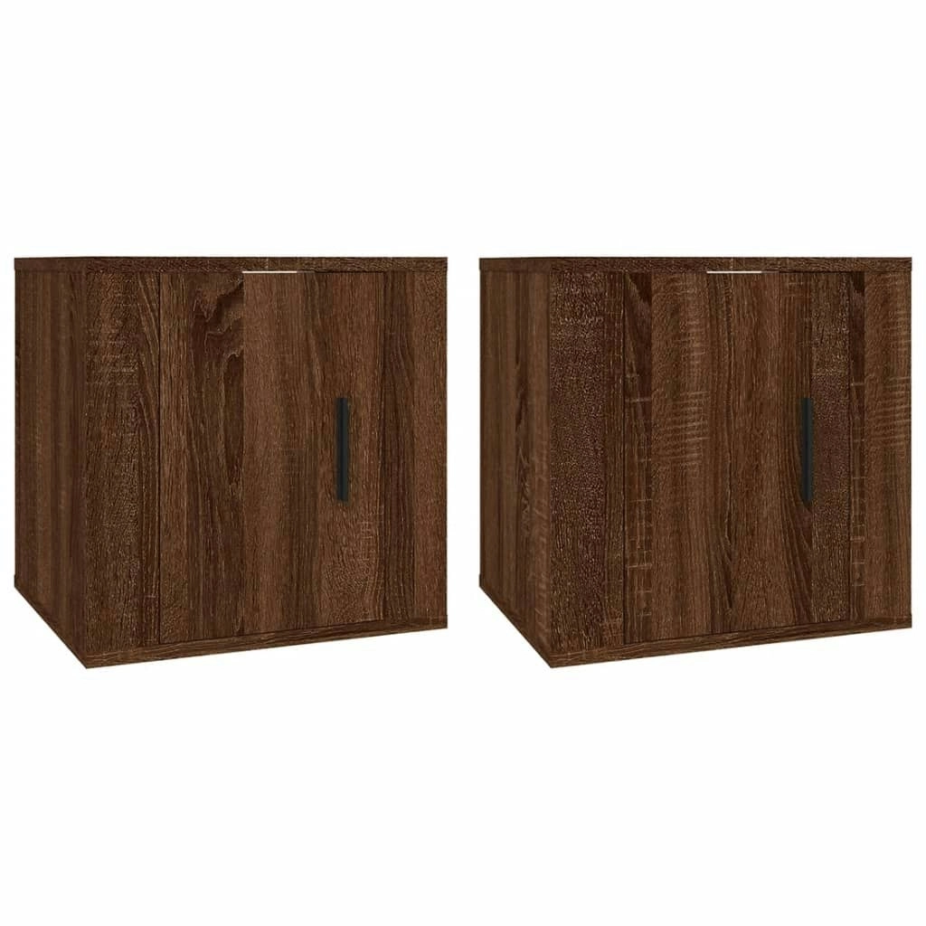 Wall Mounted TV Cabinets 2 pcs Brown Oak 40x34.5x40 cm 816655