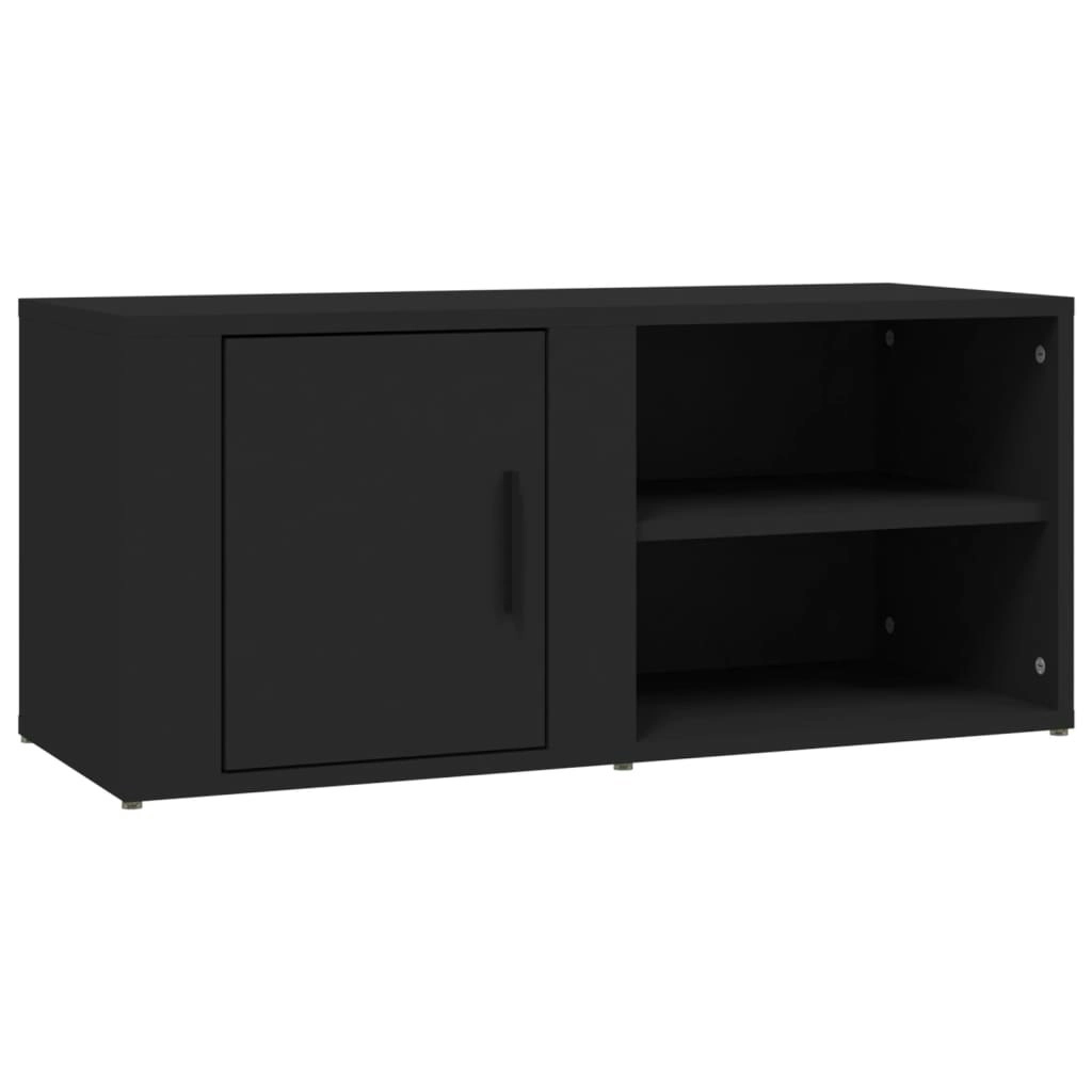 TV Cabinet Black 80x31.5x36 cm Engineered Wood 819438