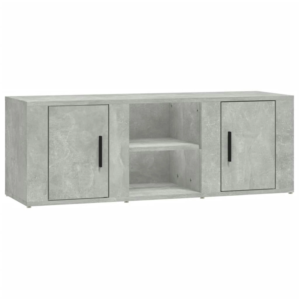 TV Cabinet Concrete Grey 100x31.5x35 cm Engineered Wood 819432