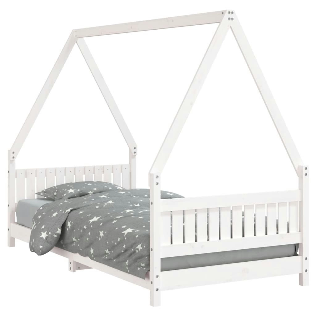 Kids Bed Frame White 90x190 cm Solid Wood Pine 834508