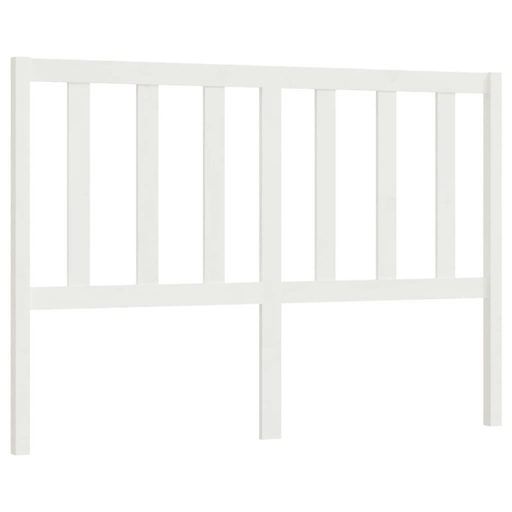 Bed Headboard White 141 cm Solid Wood Pine 817736