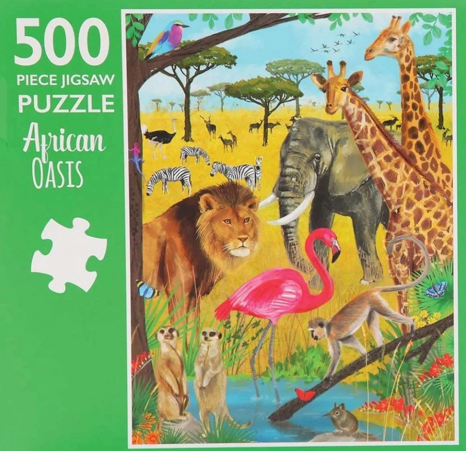 500-Piece Jigsaw Puzzle, African Oasis