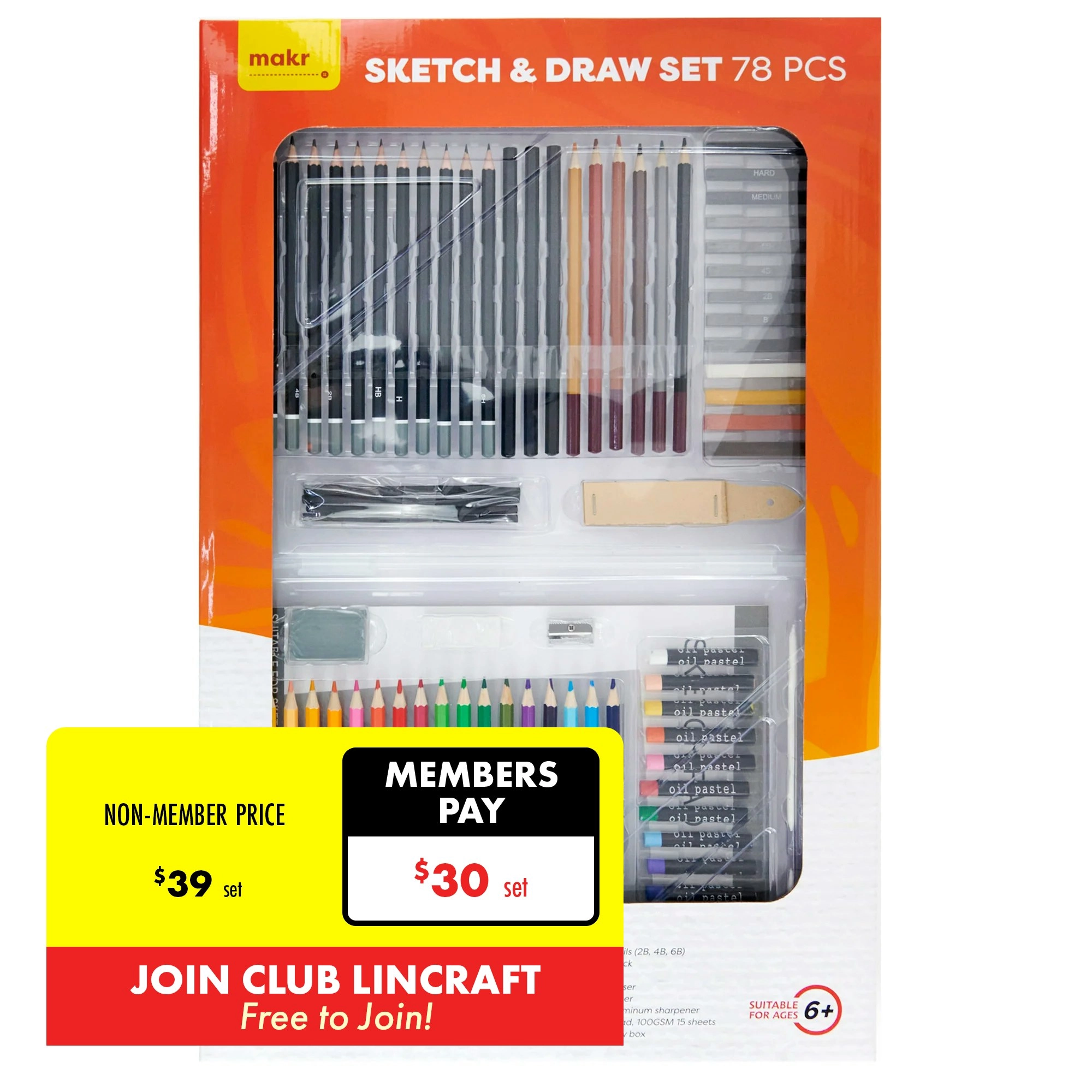 Makr I Love Art Sketch & Draw Set- 78pc