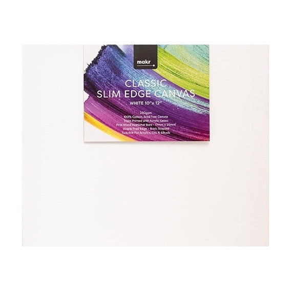 Makr Classic Slim Edge Canvas White - 10x12in