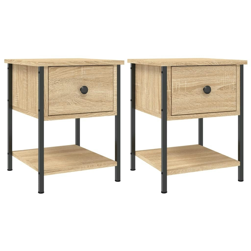 Bedside Tables 2 pcs Sonoma Oak 34x35.5x45 cm Engineered Wood 825856