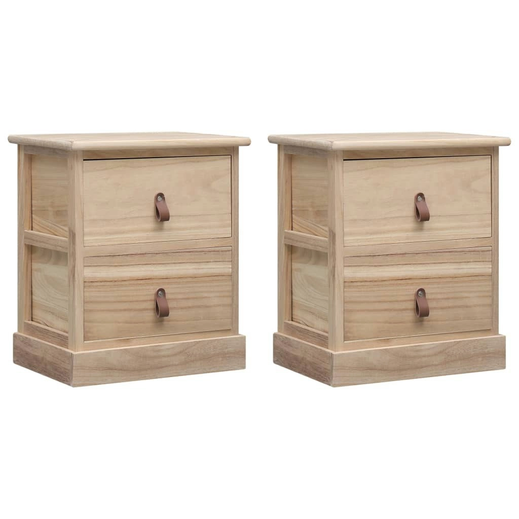 Nightstands 2 pcs 38x28x45 cm Paulownia Wood 284055