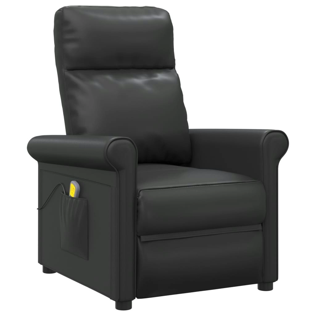 Massage Chair Black Faux Leather 348040