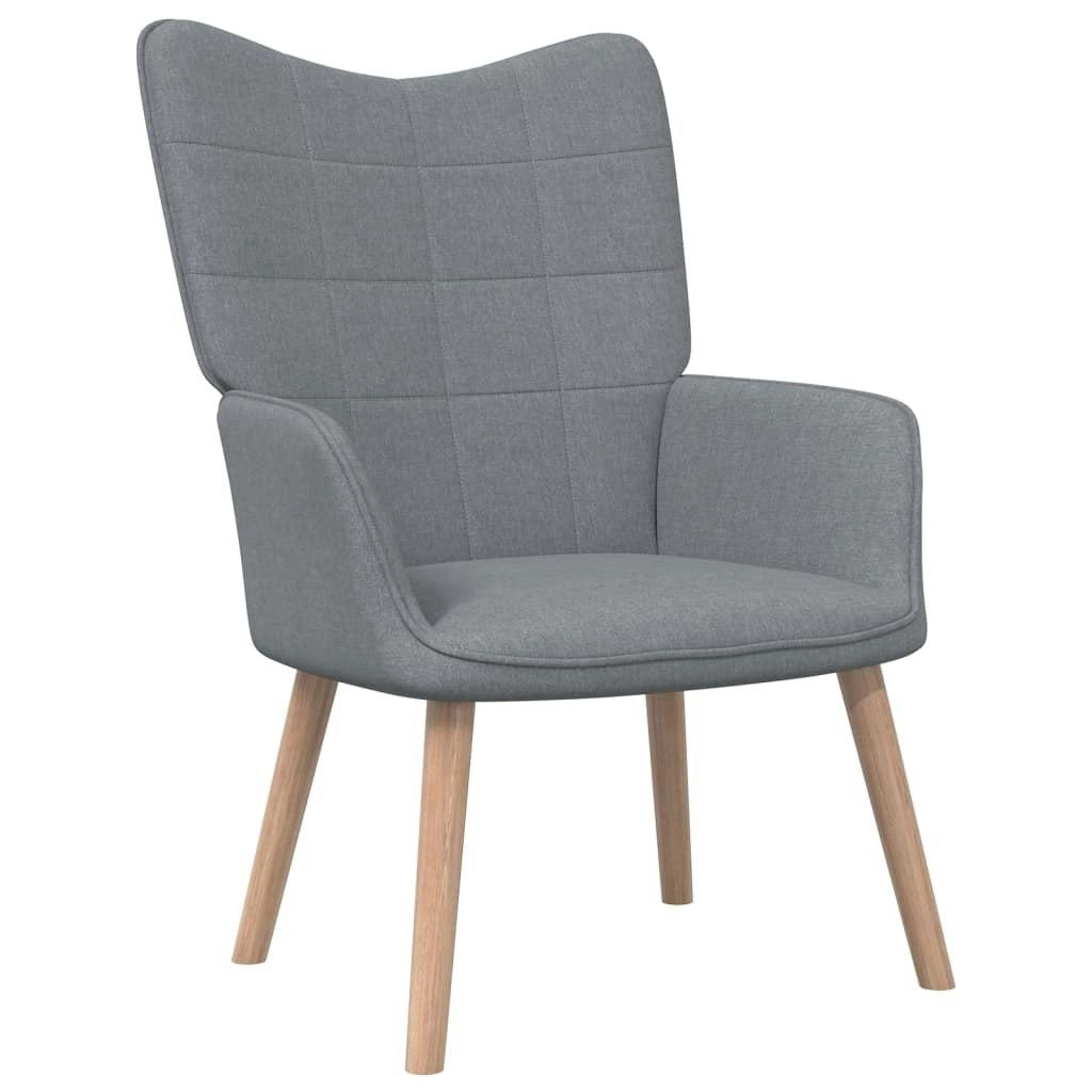 Relaxing Chair Light Grey Fabric 327919