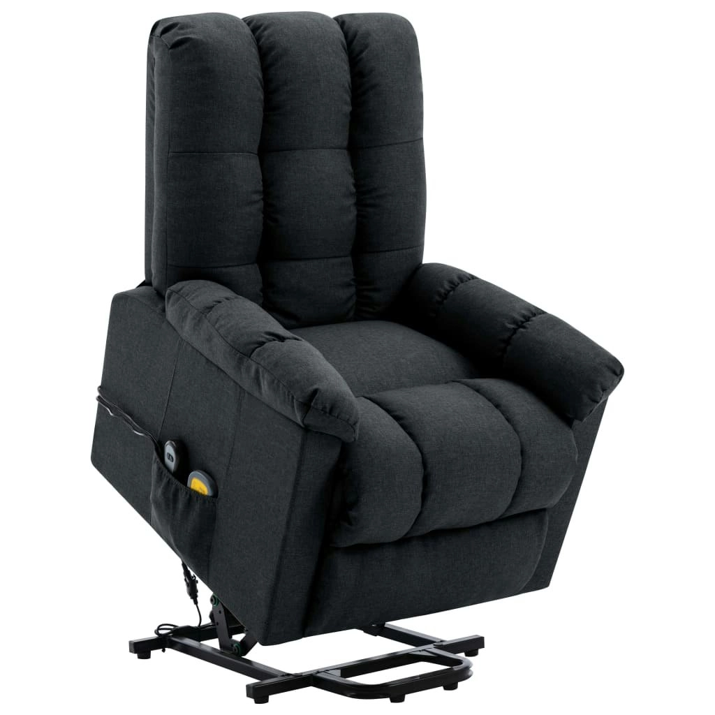 Stand up Massage Chair Dark Grey Fabric 321391